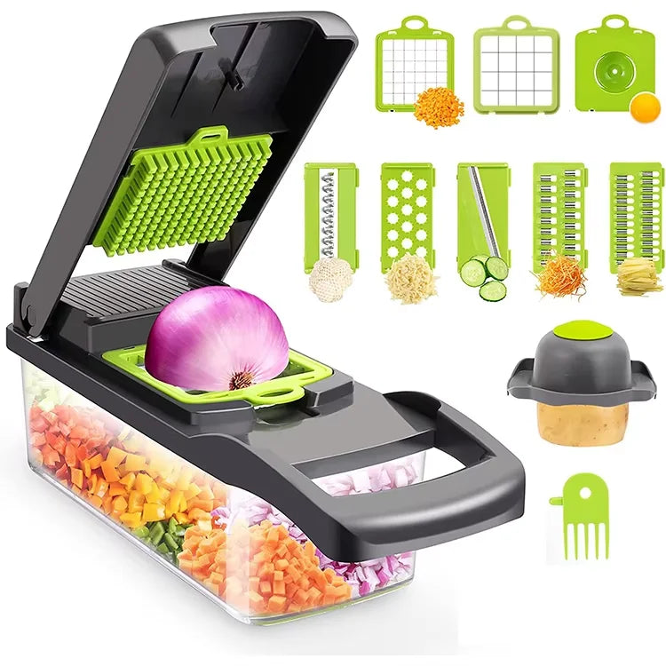 Metal Manual Vegetable Chopper for Food Preparation
