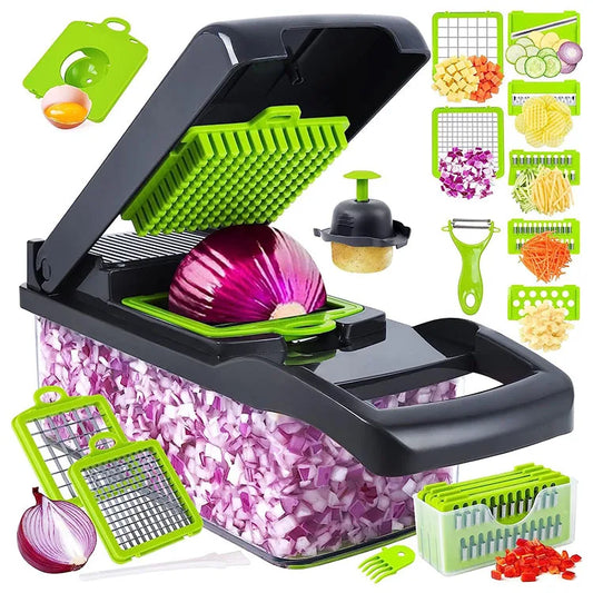 Metal Manual Vegetable Chopper for Food Preparation