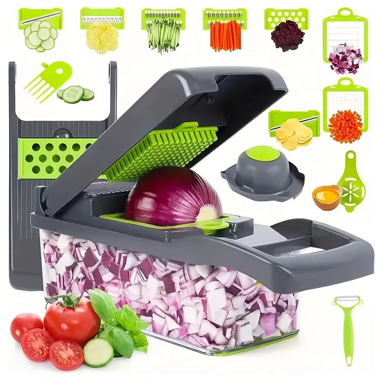 Metal Manual Vegetable Chopper for Food Preparation